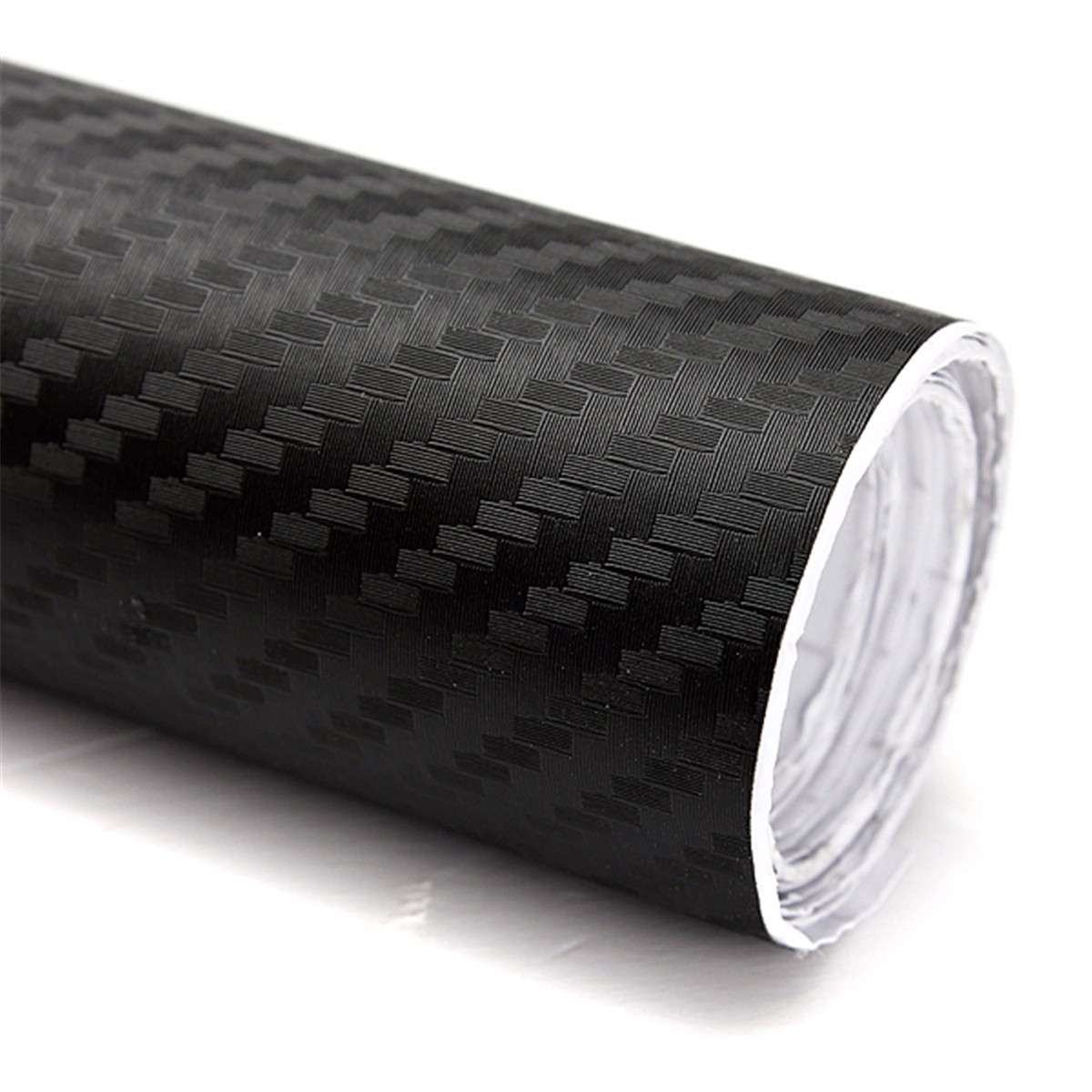 New 152x60cm 4D Carbon Fiber Vinyl Wrap Sheet Sticker Decoration Film Black for