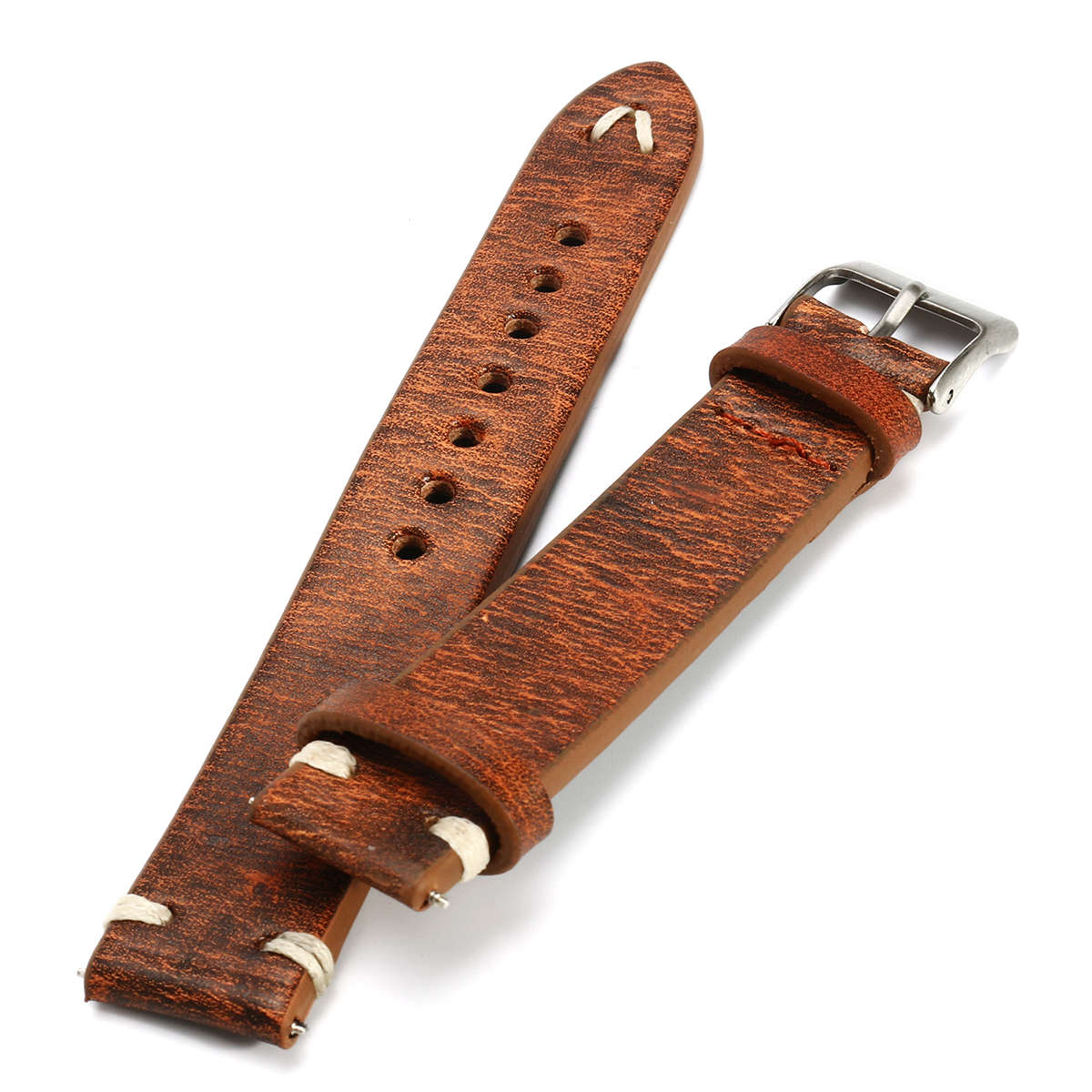 Straps Vintage Style Distressed Leather Wome/Men Watch Band Strap with