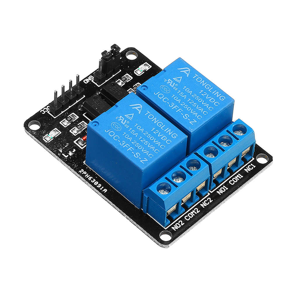 10pcs 2 Channel Relay Module 12V with Optical Coupler Protection Relay Extended Board