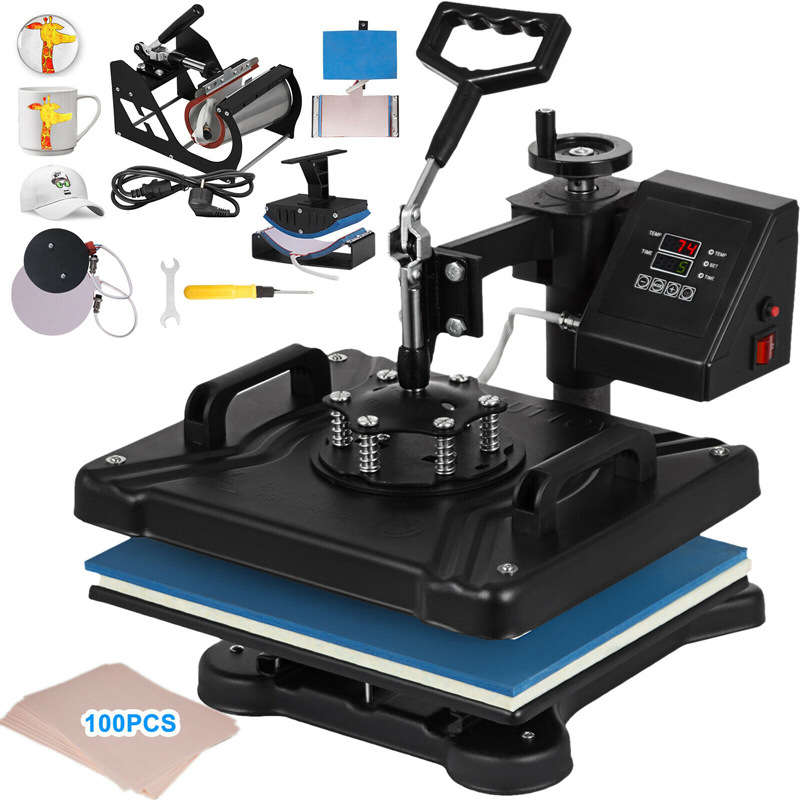5 In1 110/220V Lcd Screen Display Heat Press Machine Heat Press T-Shirt Sublimation Printer Transfer