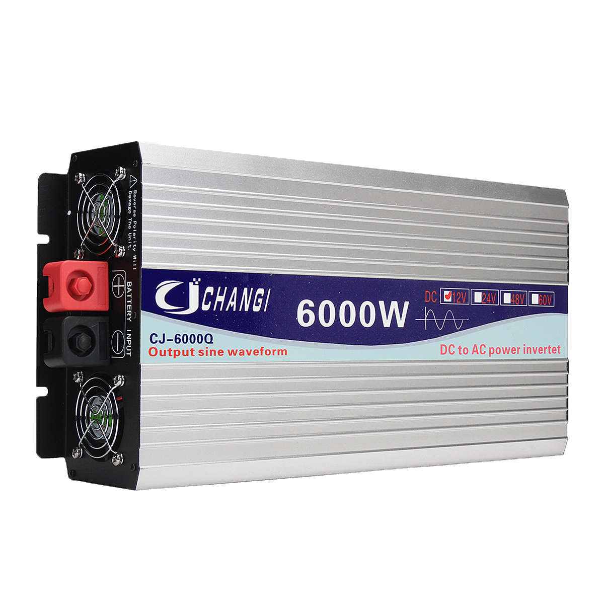 Intelligent Screen Pure Sine Wave Power Inverter 12V/24V To 220V 3000W/4000W/5000W/6000W Converter