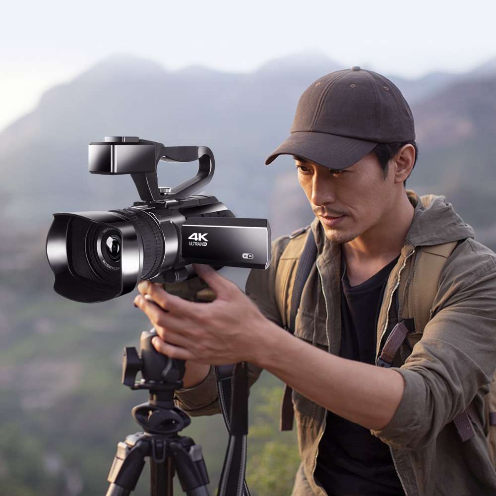 KOMERY RX100 4K Ultra HD 48MP Camcorder Video Camera for YouTube Live Streaming 30X Digital Zoom IR