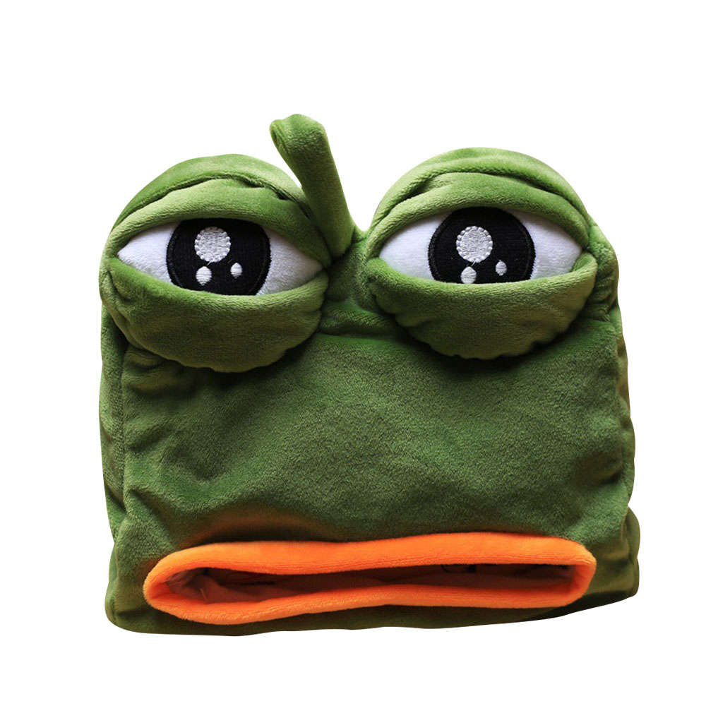 New Creative Sad Frog Cloth Toy Soft Frog Tissue Box Funny Paper Holder Plush Toys Tissue Box
