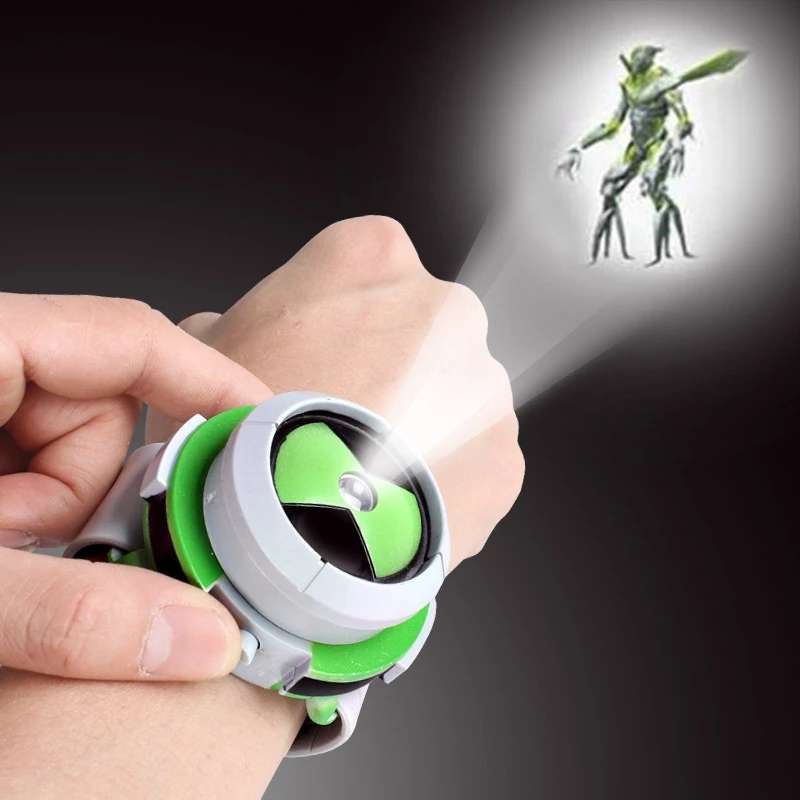 DK BEN10 Creative Cartoon Children Alien Figures Projector Kids Power Bracelet Birthday Gifts
