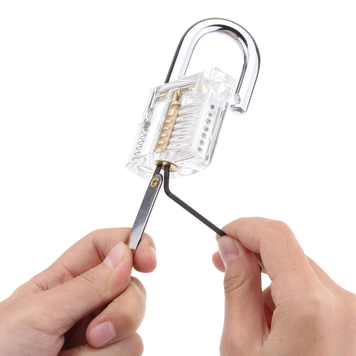 DANIU Unlocking Lock Opener Kit Locksmith Training Transparent Practice Padlocks Tools