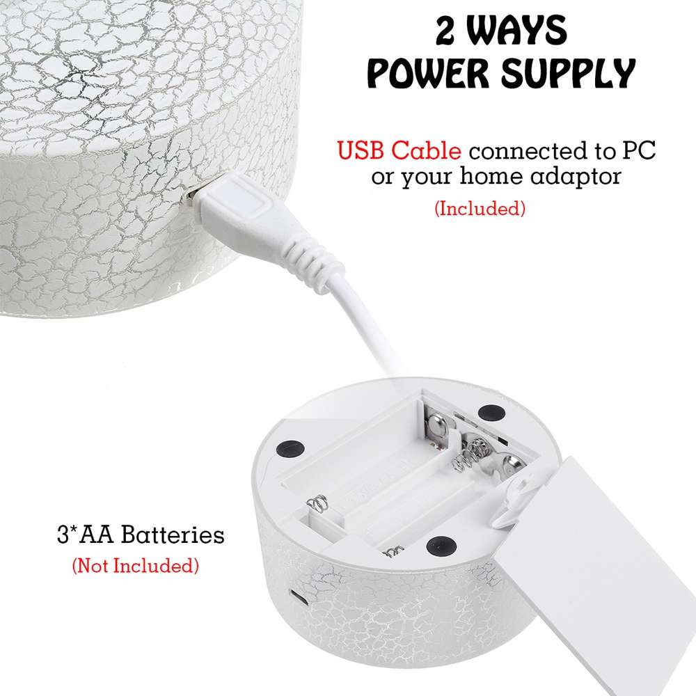 New 3D Illusion Night Light Touch Remote Control Home Decor Table Desk Sleeping