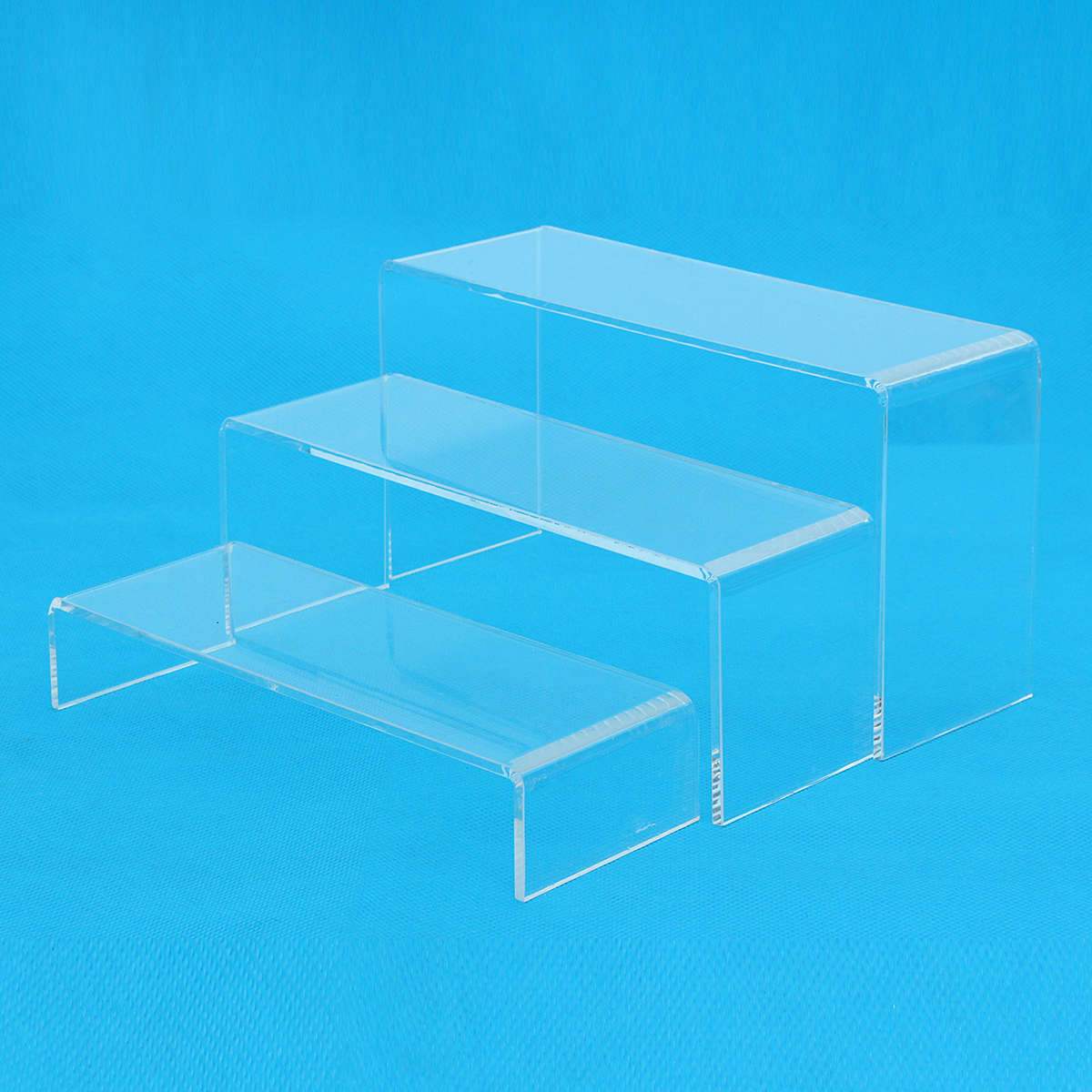 3-Tier Clear Acrylic Shoe Display Stand Jewelry Cosmetics Rack