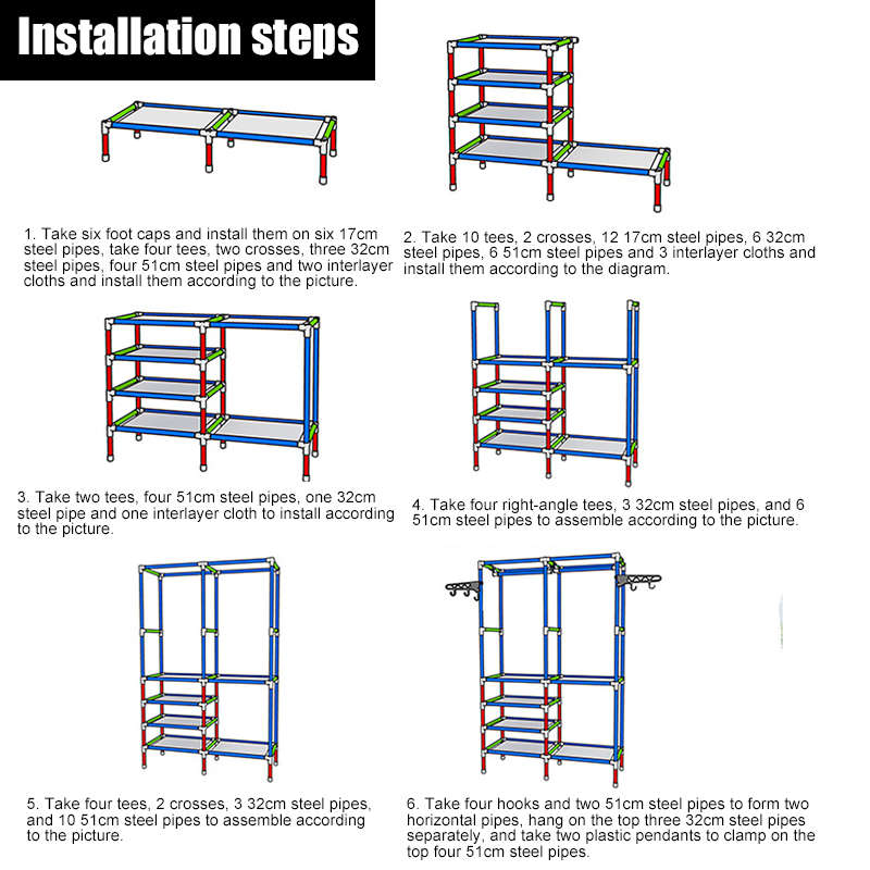 Heavy Duty Clothes Rail Rack Garment Hanging Display Stand Shoe Storage Shelf