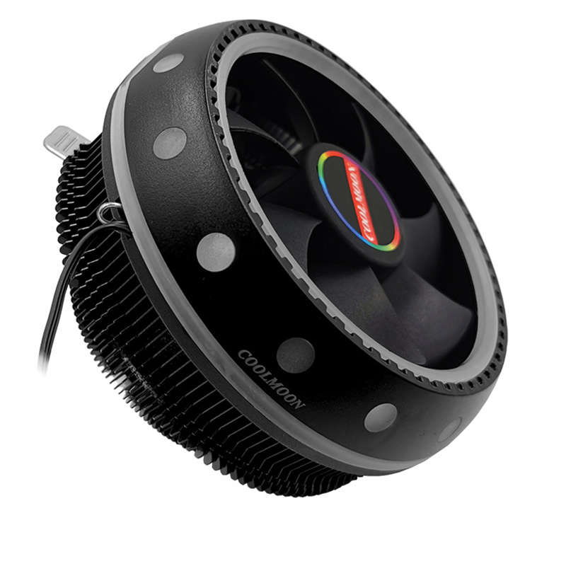 Coolmoon DC 12V 3Pin UFO Colorful Backlight 100mm CPU Cooling Fan PC Heatsink