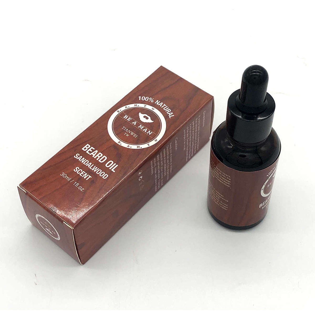 6Pcs/set Beard Care Comb Beard Balm Beard Oil Brush Grooming Styling Tools Kit...