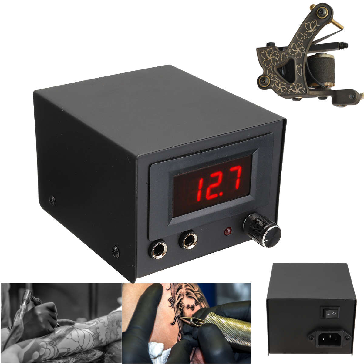 220V/110V LCD Digital Tattoo Machine Power Supply Precision Regulated Tattoo Power Supply