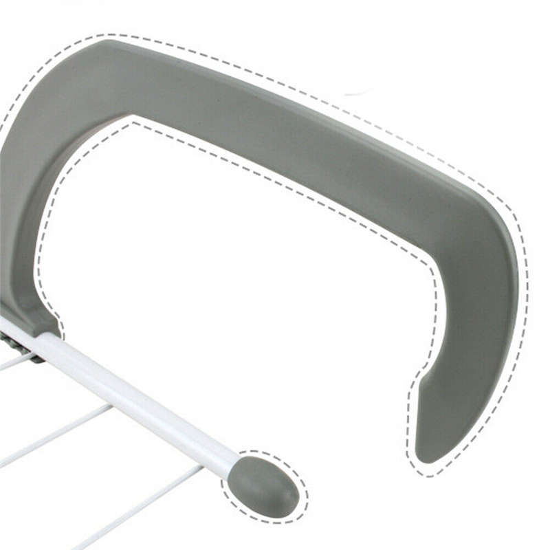 Folding Drying Rack Outdoor Portable Cloth Hanger Balcony Laundry Dryer Airer...-(Color Gray)