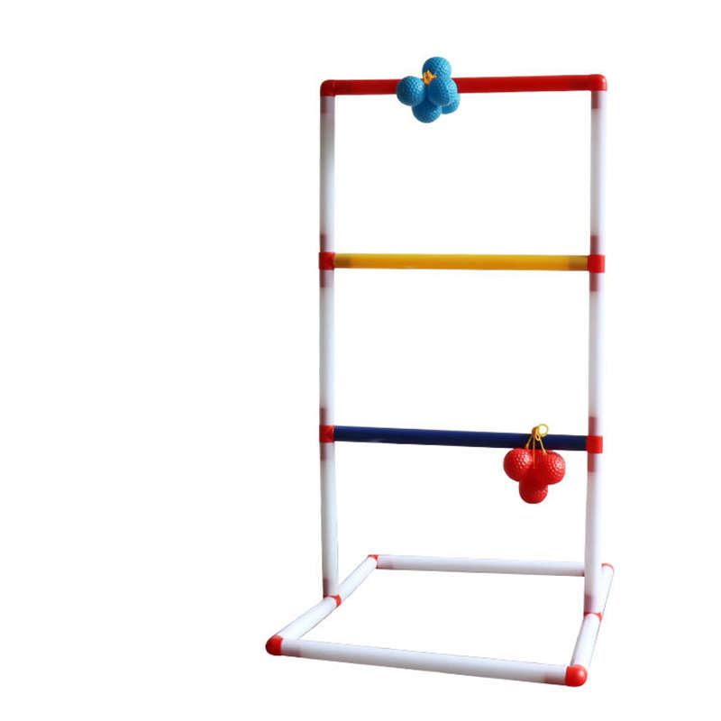 Light-Up Ladder Ball Toss Set with 8 Balls Outdoor Backyard Lawn Toss Toys