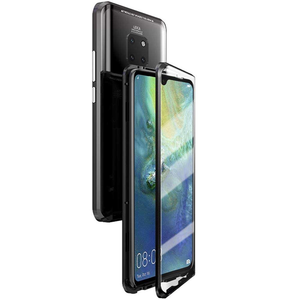Bakeey 360 Curved Screen Front+Back Double-sided Full Body 9H Temper (Type5 mate 20 pro Color Black)