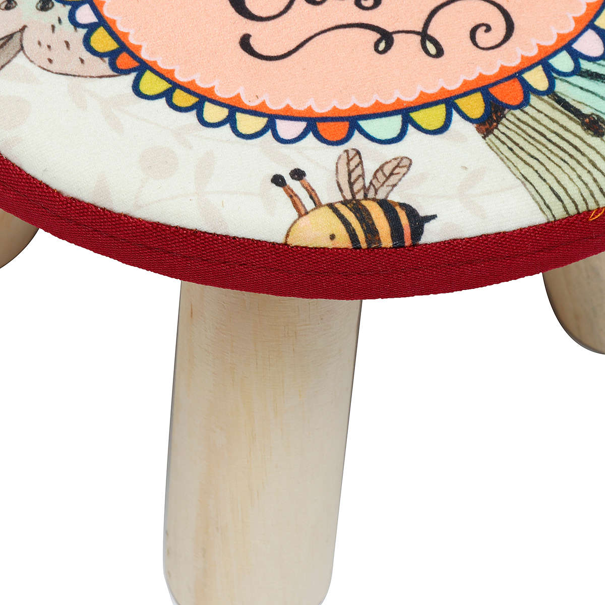 RANDOM DESIGN Soft Cushion Sitting Stool / Chair with Removable Cushion Cover