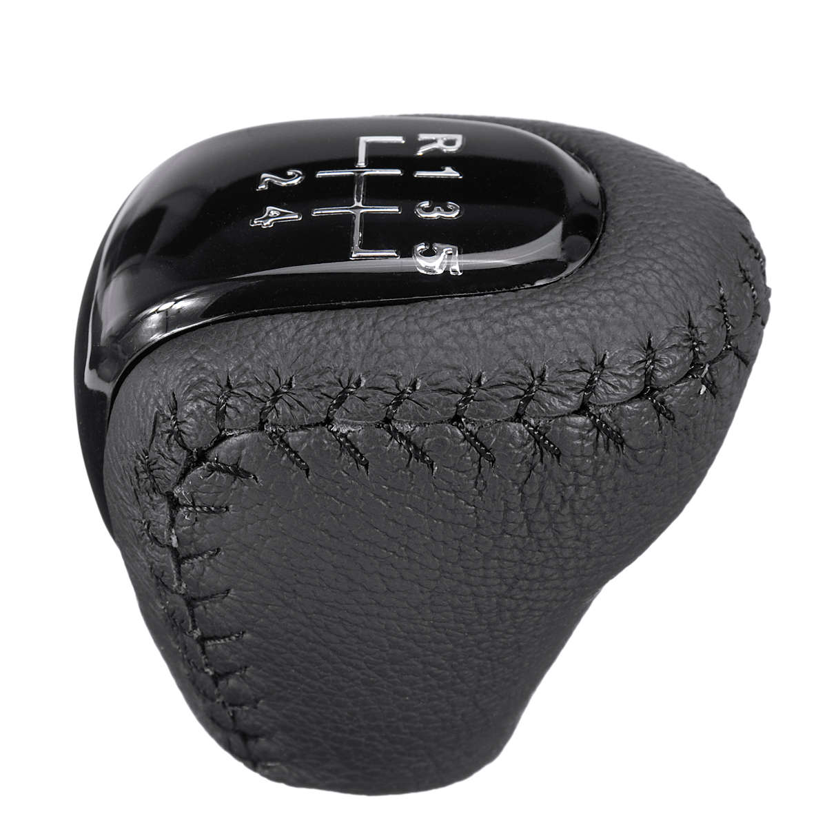Car 5 Speed Leather MT Gear Shift Knob Manual For