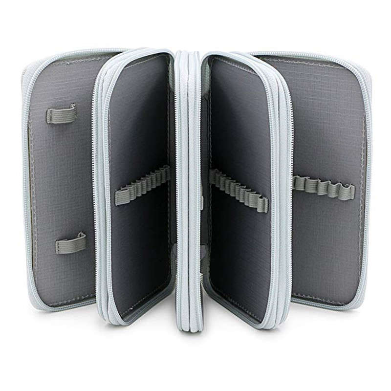 Multifunctional 72 Holes 4 Layers Pencil Case Pencil Curtain Sketch Colored Pencils Bag School Art P