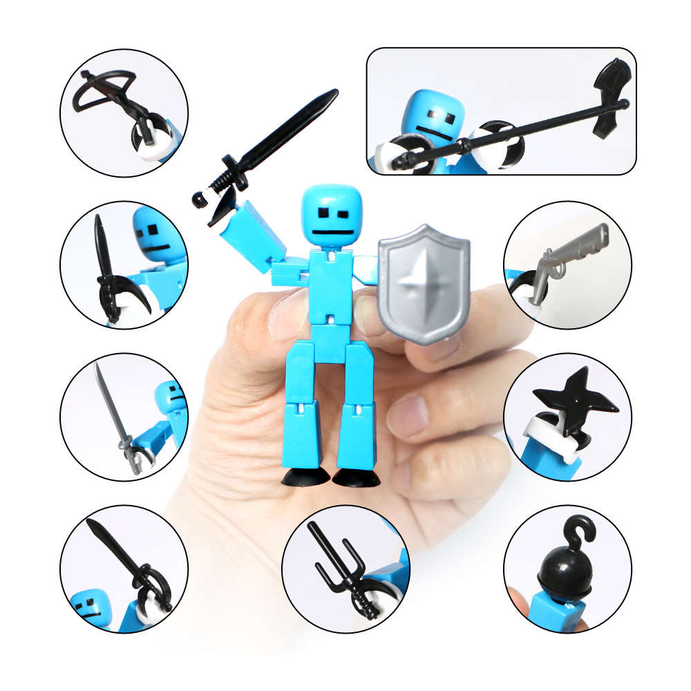 Stikbot Sucker Suction Cup Funny Deformable Sticky Robot Action Figure Toy (Number 1)