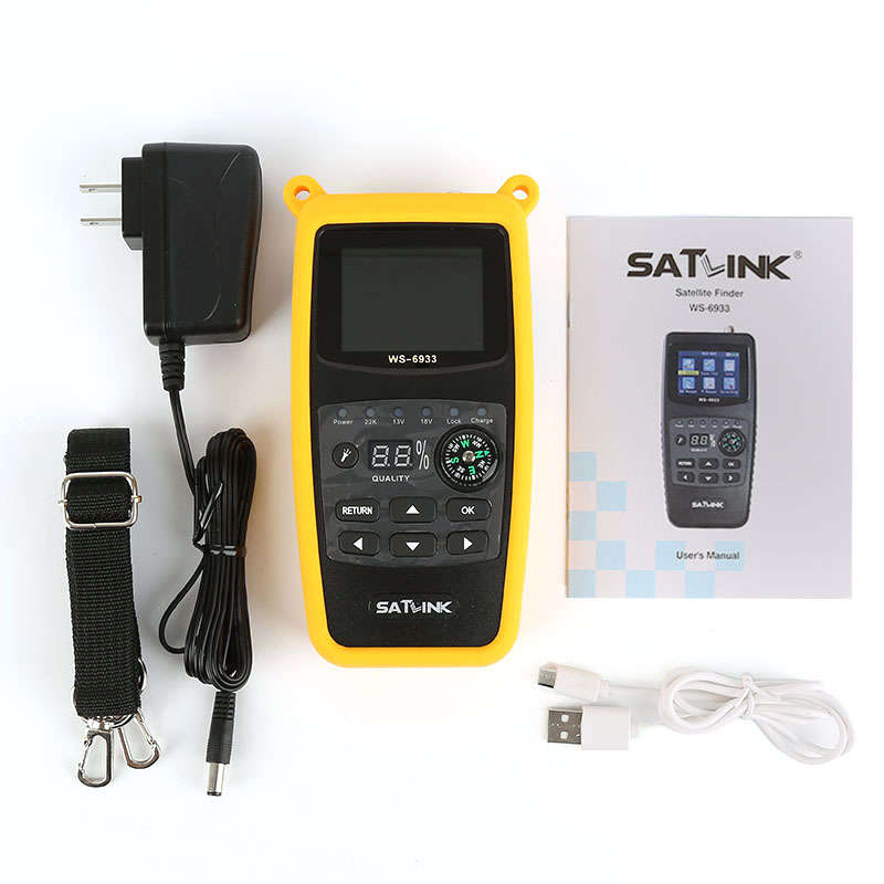 Satlink WS-6933 DVB-S2 FTA CKU Band Satlink Digital Satellite Finder Meter (Plug EU Plug)