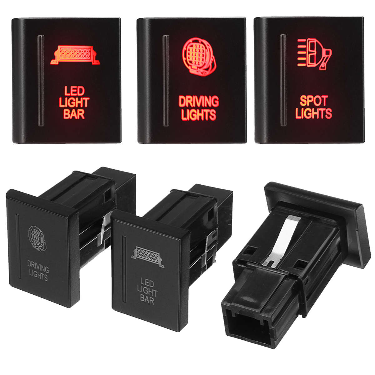 For VW Amarok Amrok Pickup LEFT Push Button Switch Red Spot/Driving Light LED