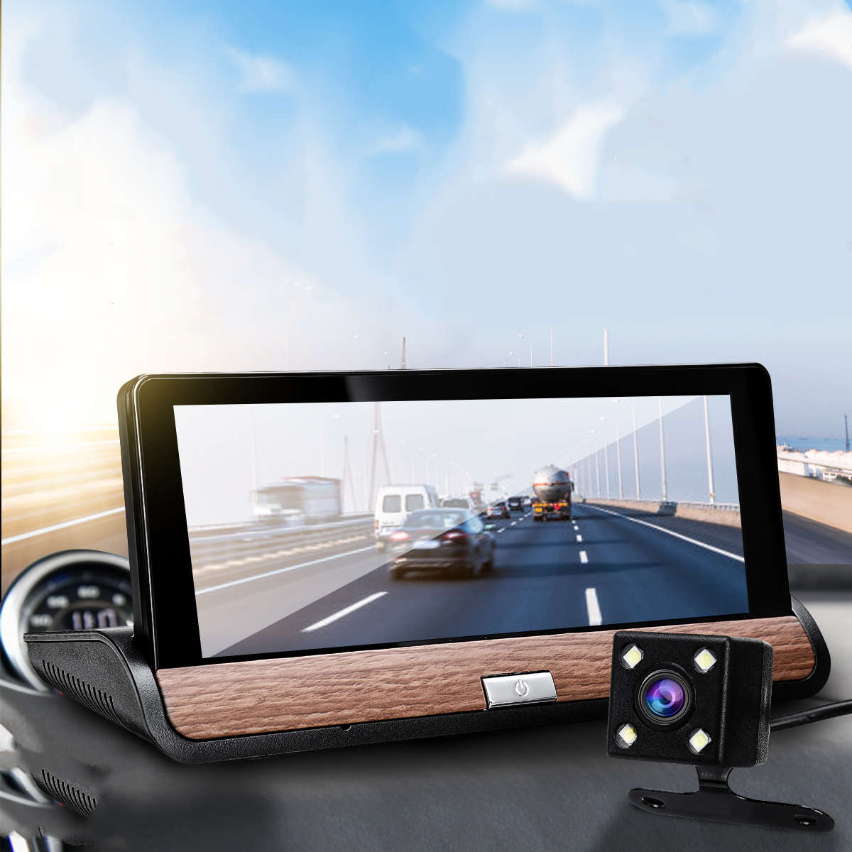 7 Inch 1080P HD Dual Lens Car DVR Camera Recorder Video Dash Cam GPS G