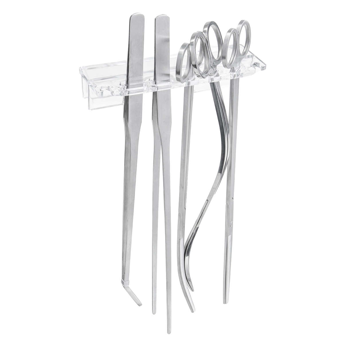 Stainless Steel Aquarium Tools Aquascaping Tank Aquatic Plant Tweezers Scissors (Type E)