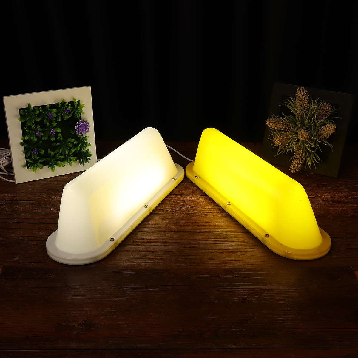 USB Type 3W 12 LED Blank Taxi Sign Light DIY Uber Car Roof Top Super Bright Lamp White (Color White)