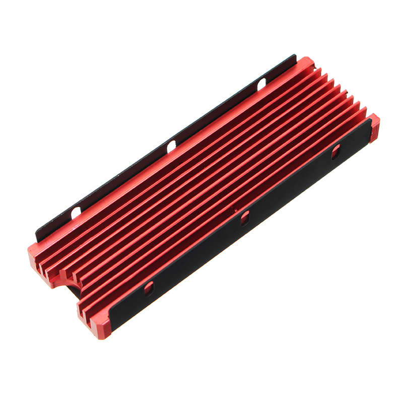 M.2 NVME Aluminum Heatsink NGFF PCI-E 2280 SSD Cooling Fan Fin Cooler W/