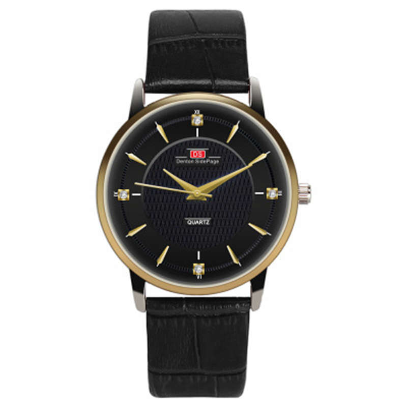 DEFFRUN ANT4281 Simple Dial Design Leather Band Waterproof Business Style Men Watch Quartz Watch