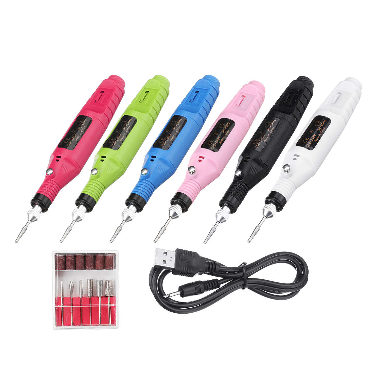 USB Charging Electric Nail Grinder Drill Portable Manicure Pedicure Nail