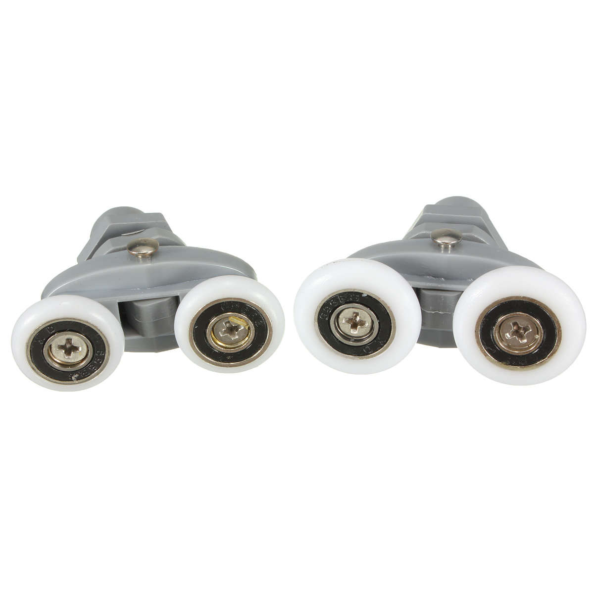 4PCS Twin Bottom Top Shower Door Rollers Pulleys Wheels Runner Slider 20mm Shower Faucet Accessories