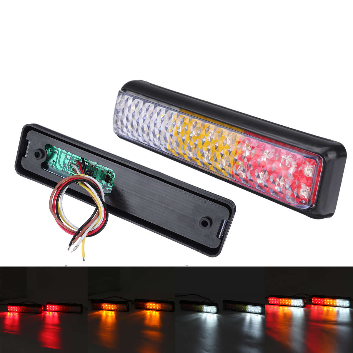 12V 24V 10V-30V 24 LED Tail Lights Stop Reverse Turning Indicator For Ute Traile