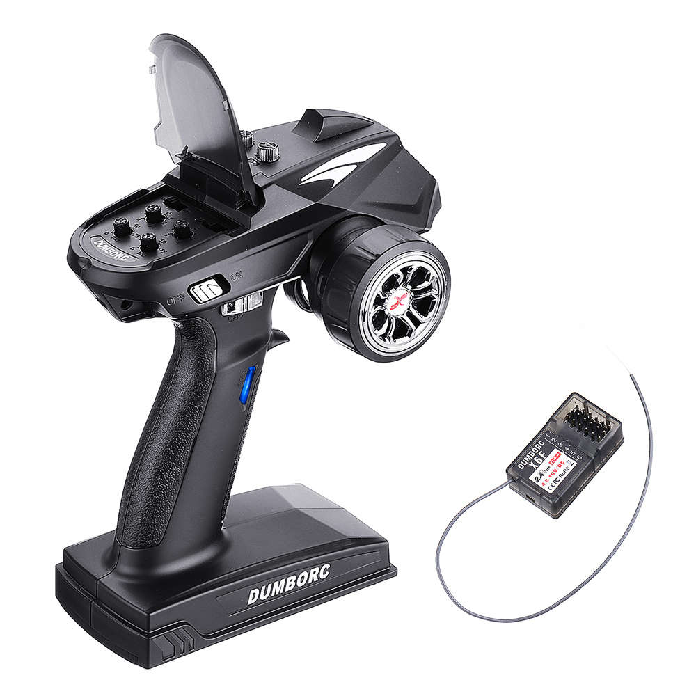 DumboRC X6 2.4G 6CH Transmitter with X6F Receiver for RC Vehicles Boat Tank Mode