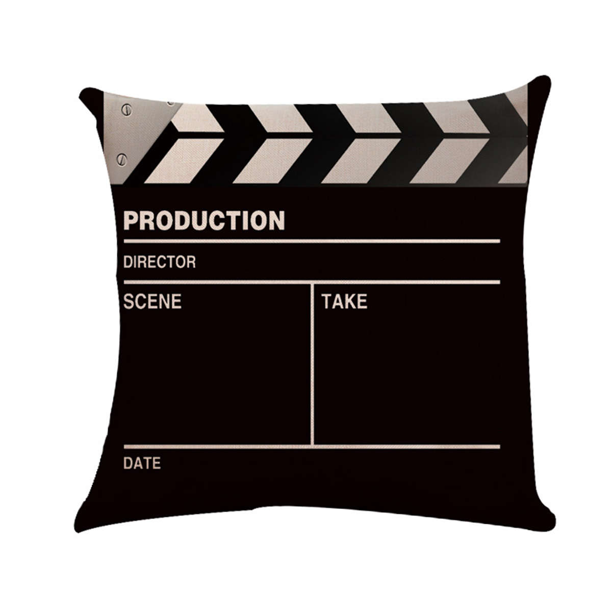 4PCS Linen Sofa Car Home Movie Theater Cinema Pillow Case