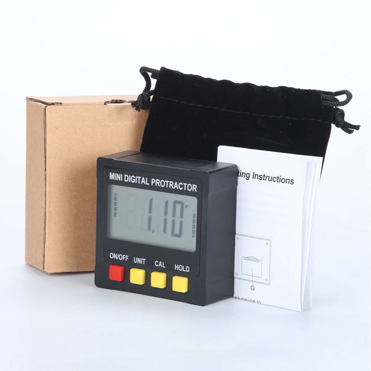 Mini Digital Protractor Inclinometer Level Box Protractor Angle Finder Bevel Gauge