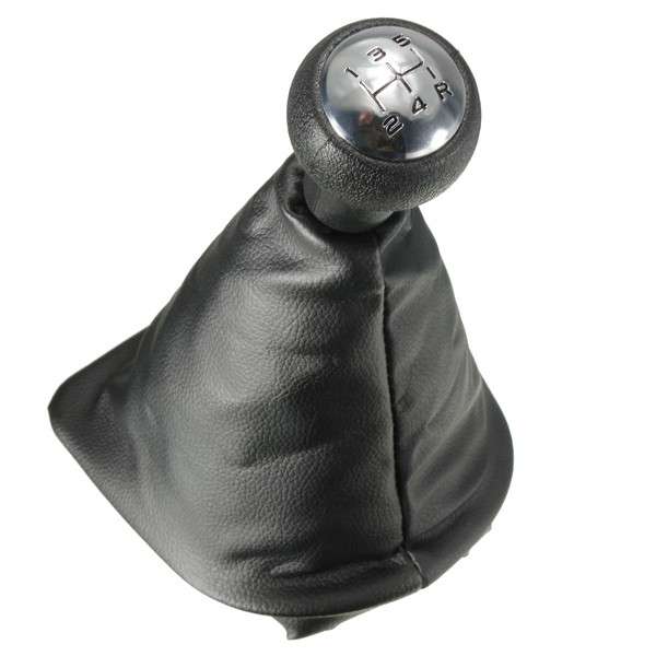 5 Speed Gear Shift Gaiter Knob For PEUGEOT 207 307 406 Black Chrome