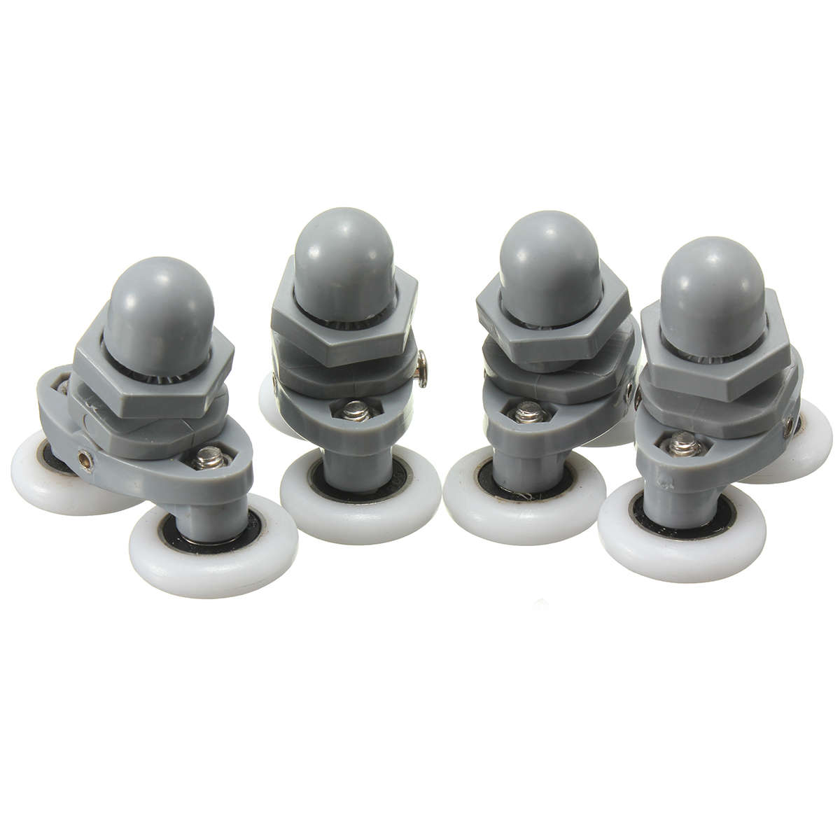 4PCS Twin Bottom Top Shower Door Rollers Pulleys Wheels Runner Slider 20mm Shower Faucet Accessories