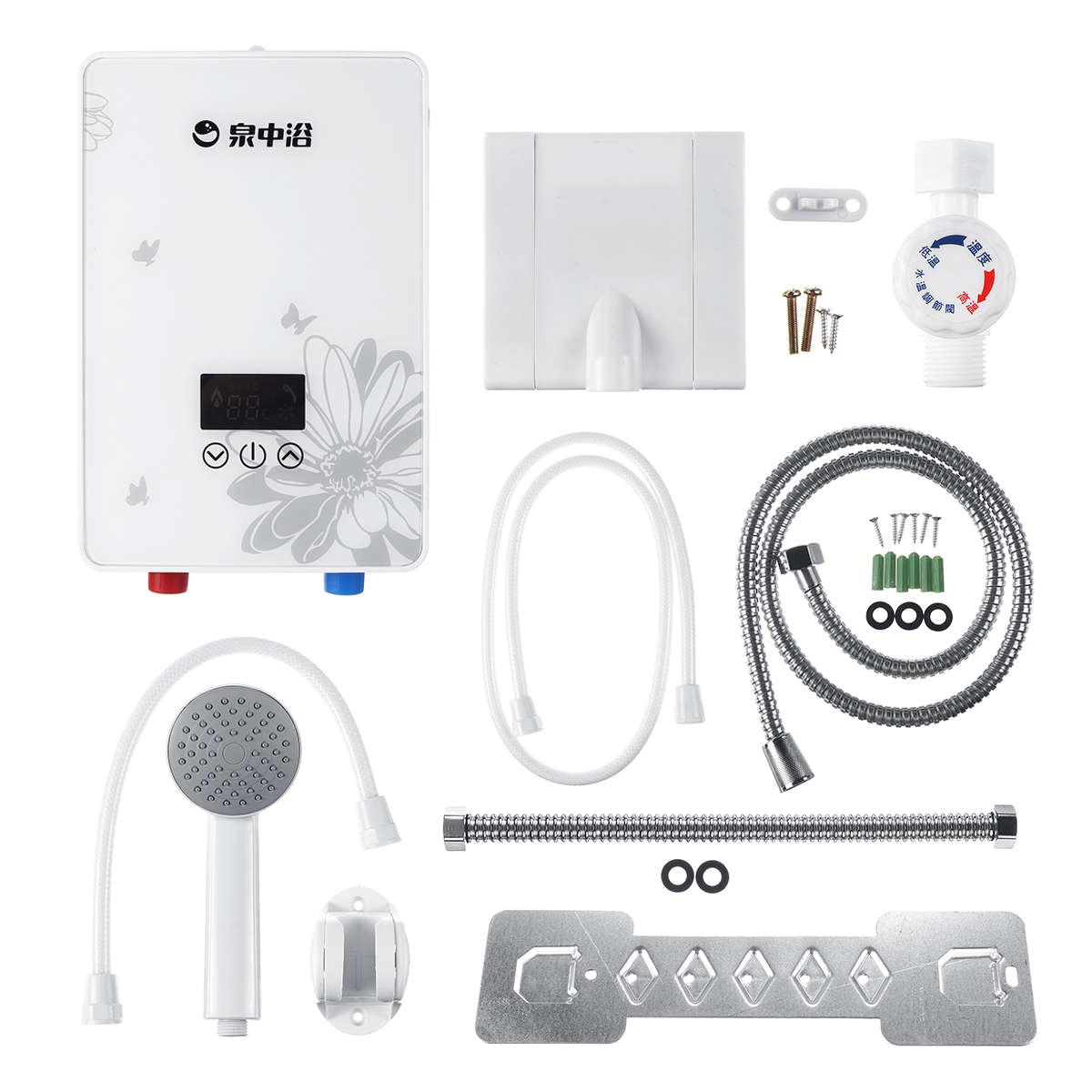 6KW Instant Tankless Electric hot Water Calorifier Faucet Quick Heating Tap Shower Watering Calorifi