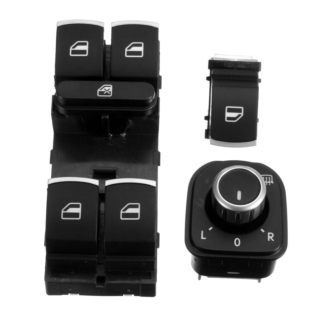 Car Styling Chrome Mirror Switches Fit For Volkswagen /VW CC /TIGUAN /PASSAT B6 B7 /GOLF 5 6 MK5 MK6