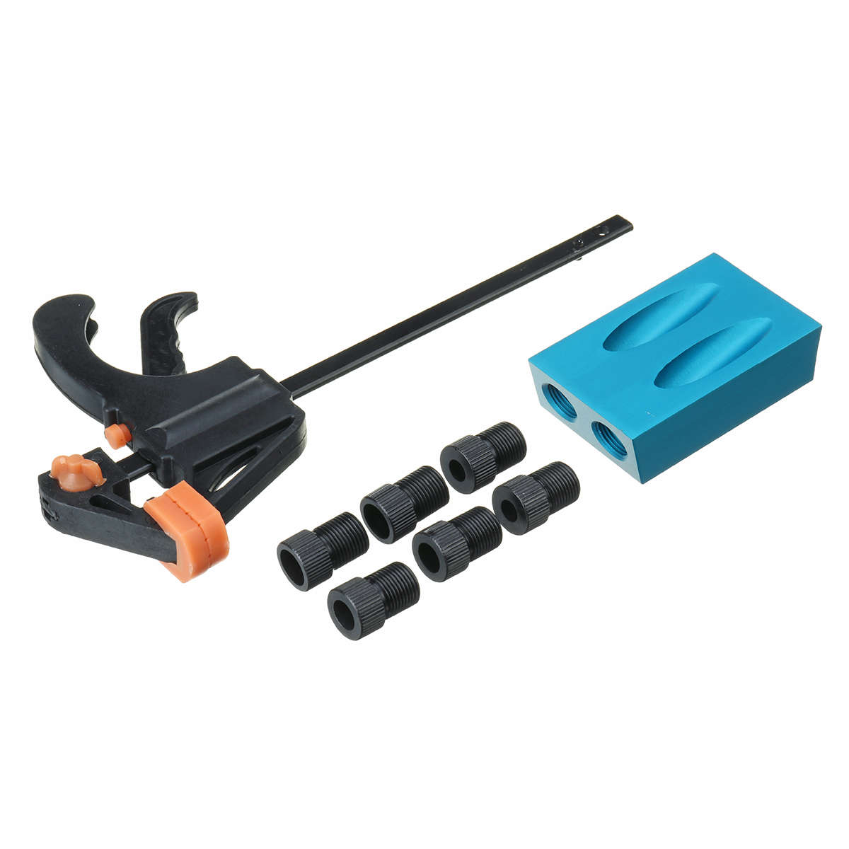 8pcs DIY Woodworking Oblique Hole Jig 15 Degree Angle Inclined Hole Locator