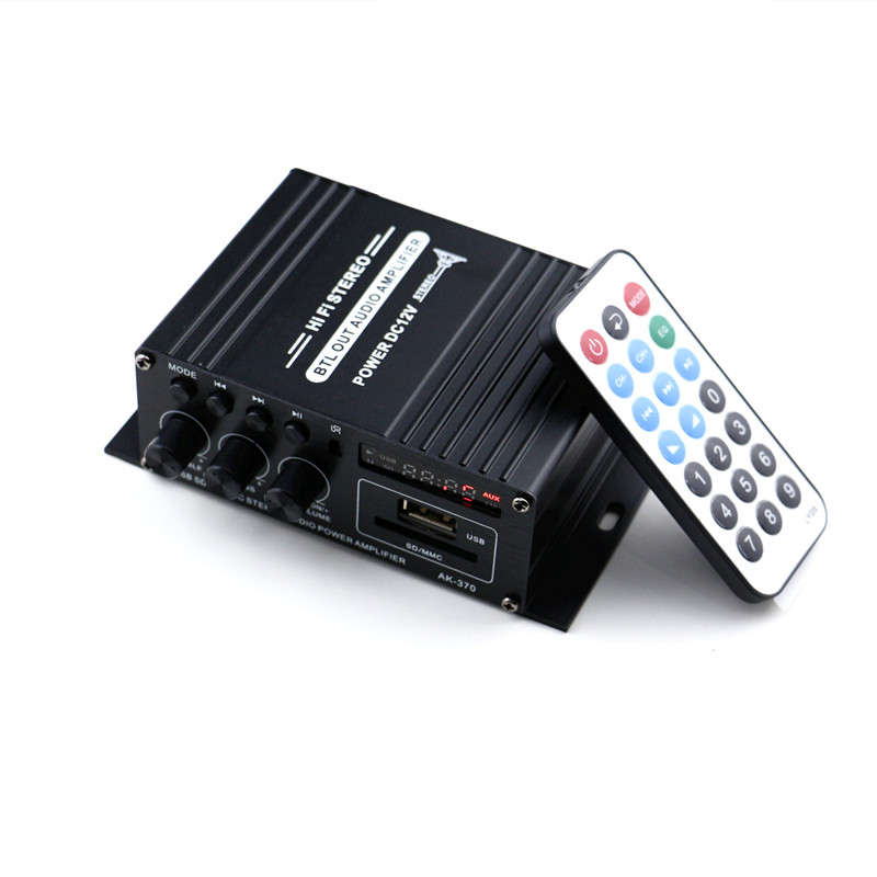 AK370 400W DC 12V / AC 220V Remote Control bluetooth HiFi Home car Stereo Amplifier Music Receiver F