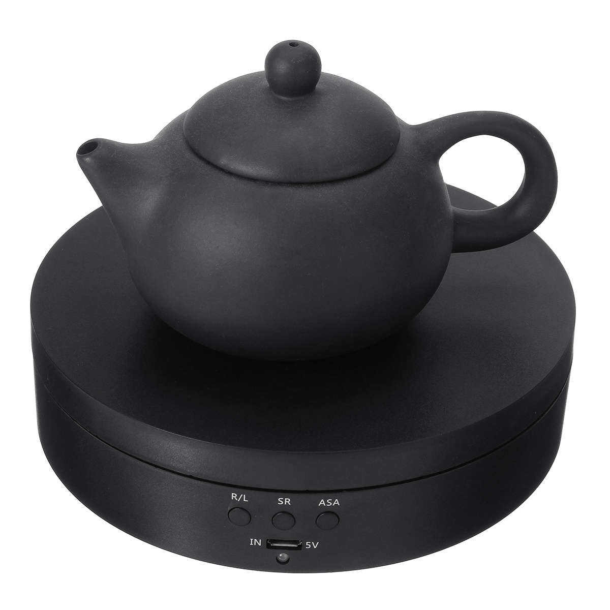 360 Rotating Display Stand Rotary Turntable Jewelry Watch Show Holder Tray Photography (Color Black)