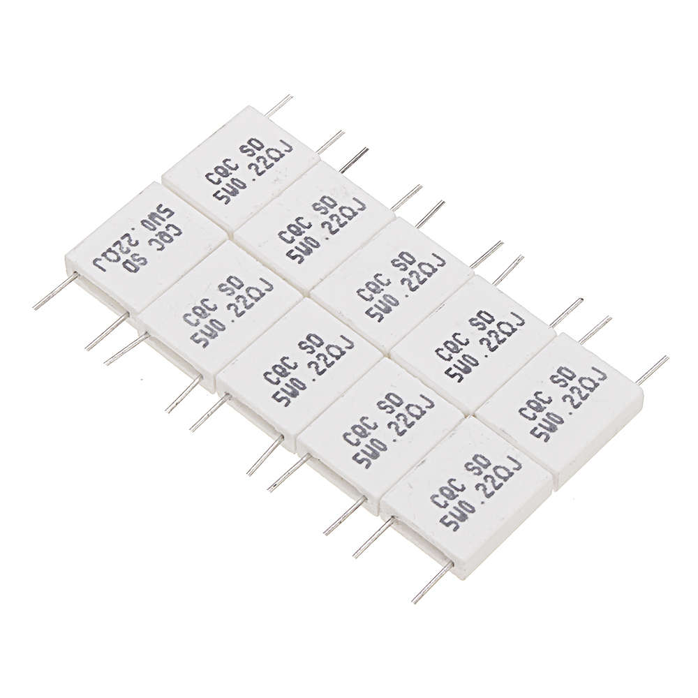 30pcs BPR56 5W 0.22R 0.22 Ohm 5w Non-inductive Ceramic Cement Resistor Wirewound Resistance...