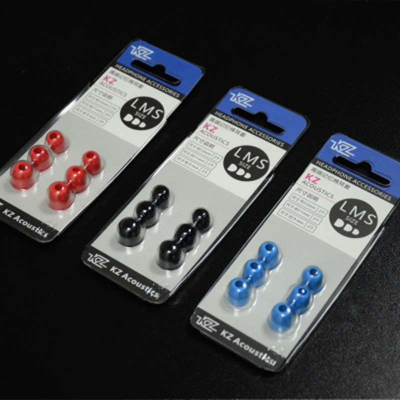 Original KZ 3 Pairs 6PCS Noise Isolating Comfortble Memory Foam Earbud Tip Ear Pads In- (Color Blue)