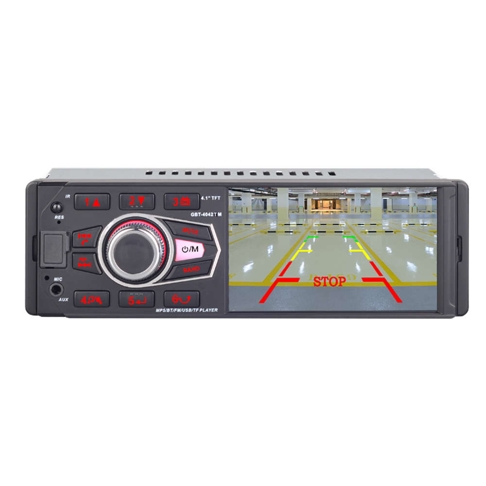 4042 4.1 Inch 1DIN Car MP5 Player Touch Screen Support AM FM Radio RDS bluetooth USB TF Card Remote