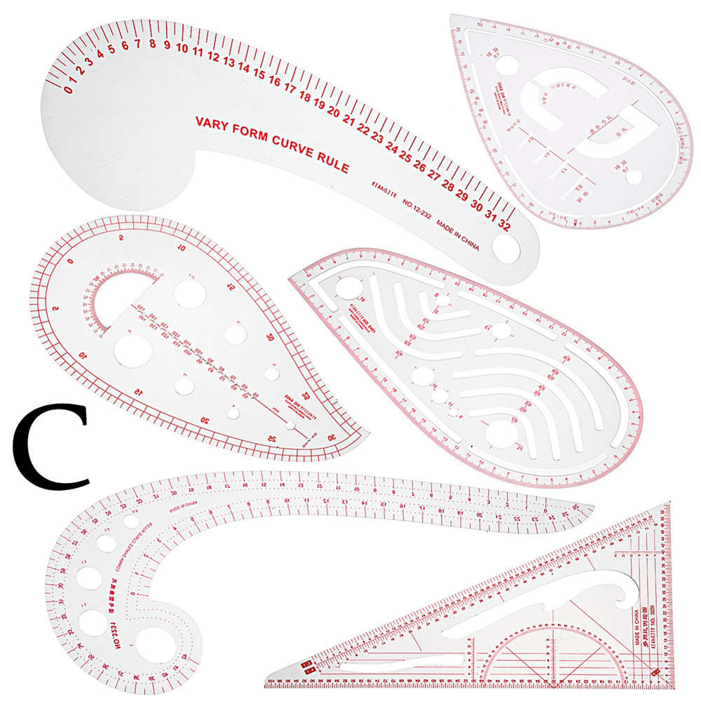 Multi-style Sew French Curve Metric Ruler Measure for Sewing Dressmaking TER Tools