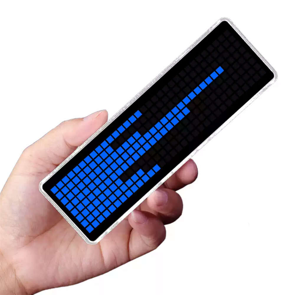 Red - Music Spectrum Clock DIY Kit 8x32 LED Matrix 256 LEDs USB-C 5V Audio Reactive Transparent Acry