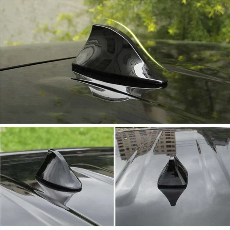 Silver - Universal Car Shark Fin Roof Antenna Auto Radio Signal Antennas for BMW Car Shark Fin Anten