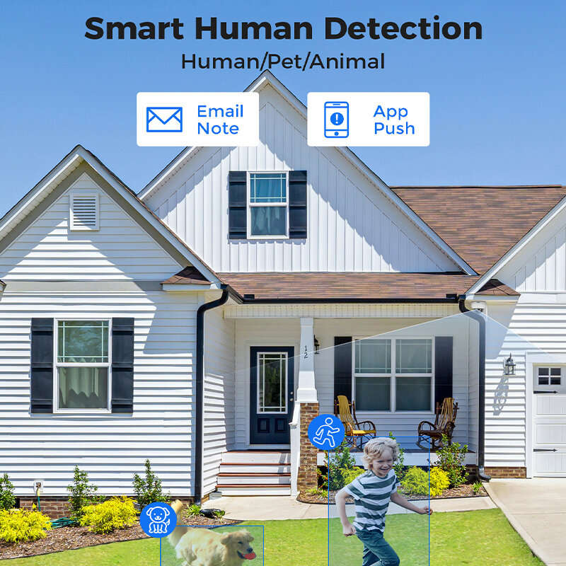 Hiseeu WHC905 5MP PTZ Wireless Security Outdoor Camera Explosion-Proof Cameras Auto Tracking Motion