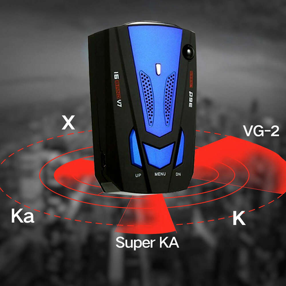 Red - Laser Radar Detector Long Range Detection 360 Degree Speed Monitoring with Voice Alerts, Easy